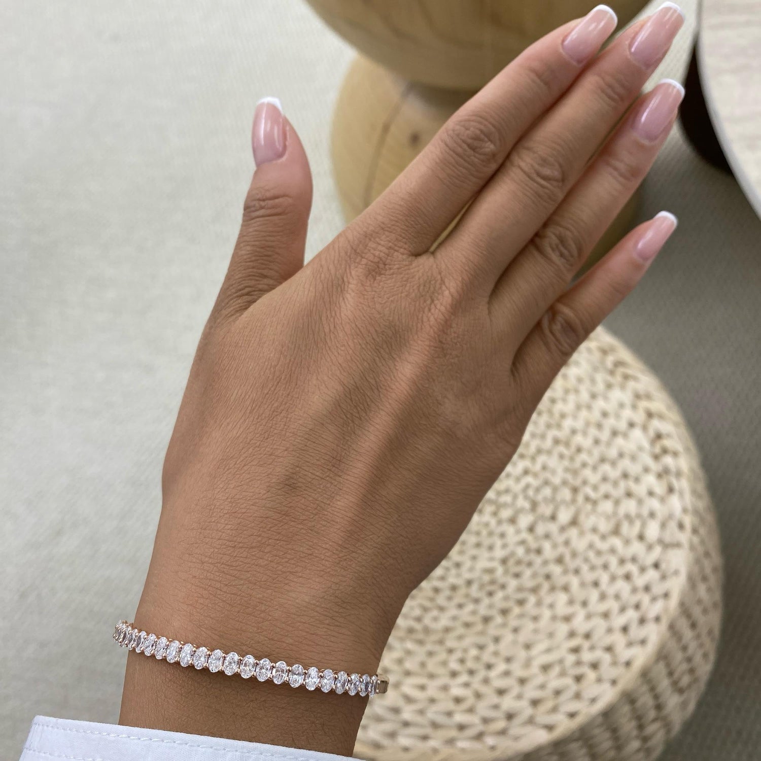 Heidi 3.2 Oval Lab-Grown Diamond Tennis Bracelet