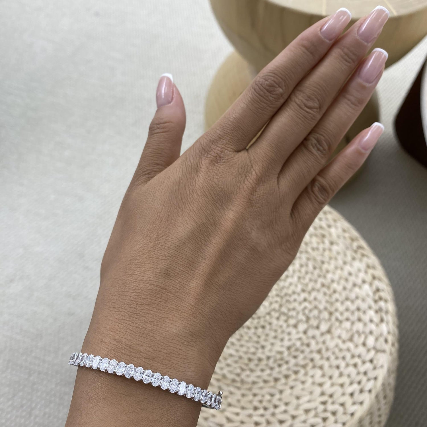 Heidi 4.3 Oval Lab-Grown Diamond Tennis Bracelet
