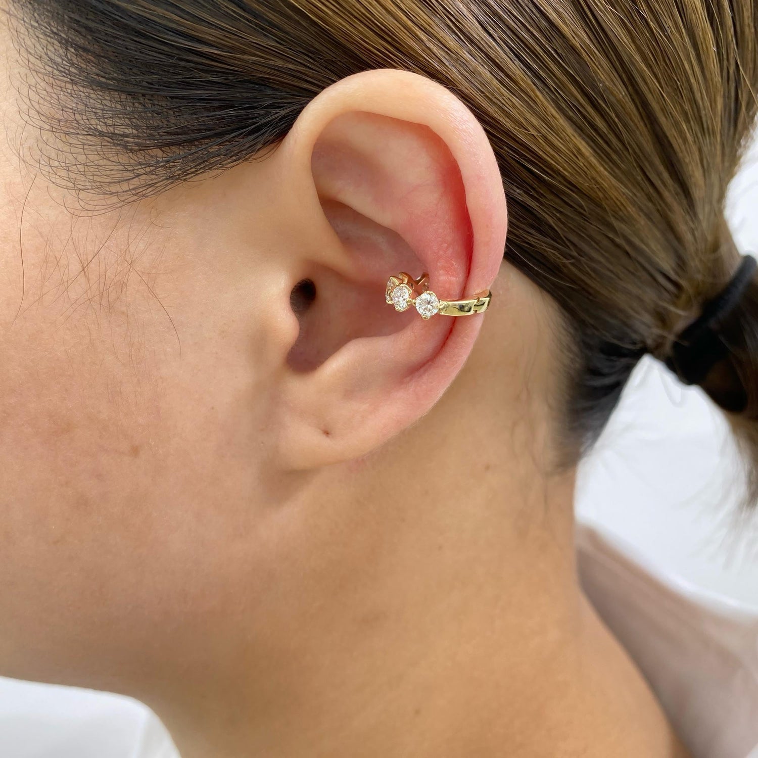 Mila 0.6 Round Lab-Grown Diamond Earr Cuff Earrings