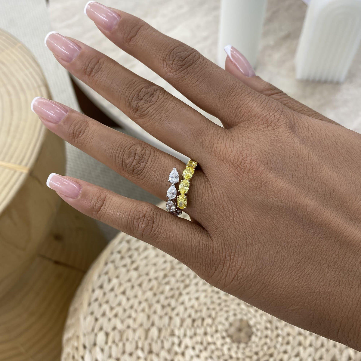 Lisa 3.4 Oval,Pear Lab-Grown Diamond Half-Eternity, Special Ring