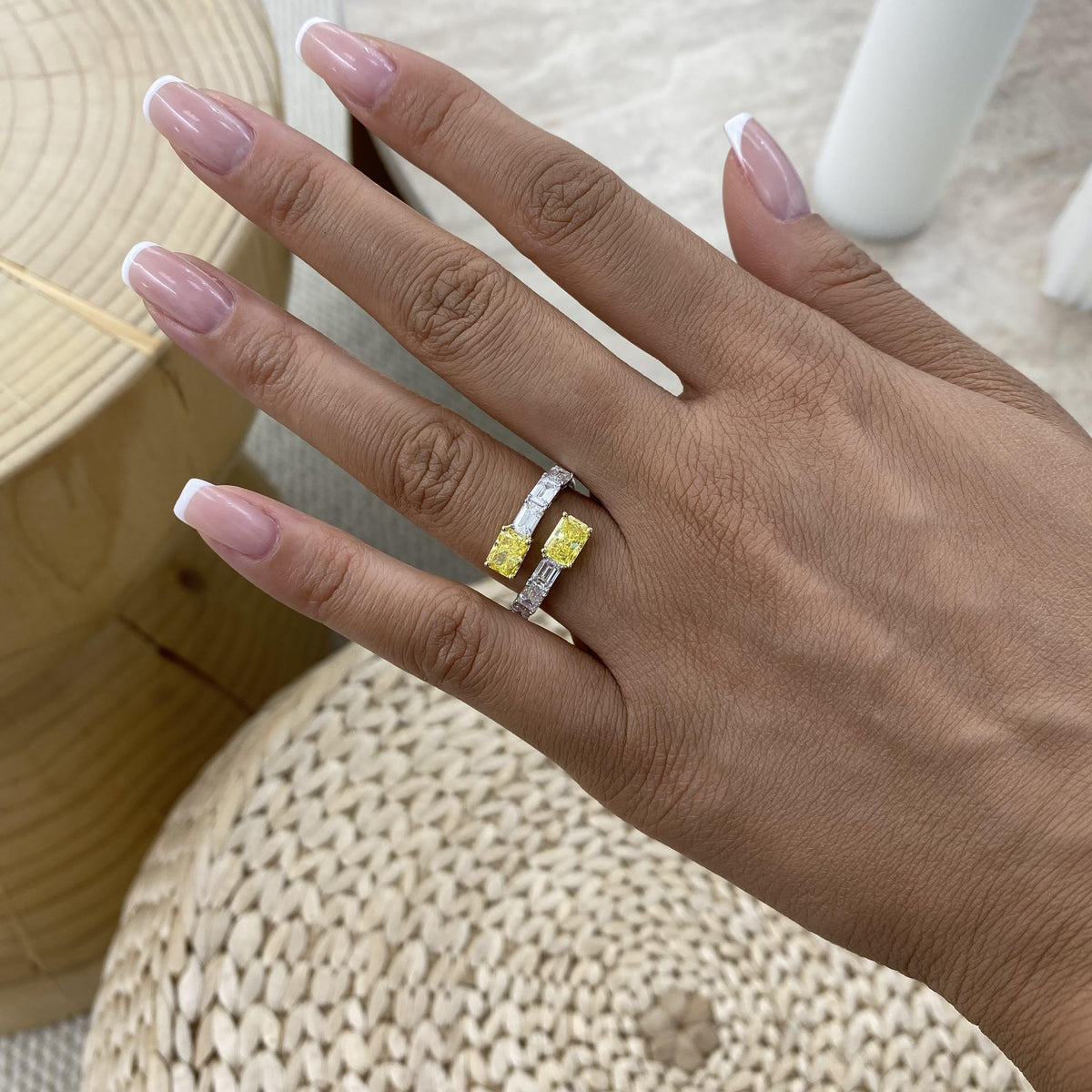 Lisa 3.3 Emerald Lab-Grown Diamond Half-Eternity, Special Ring