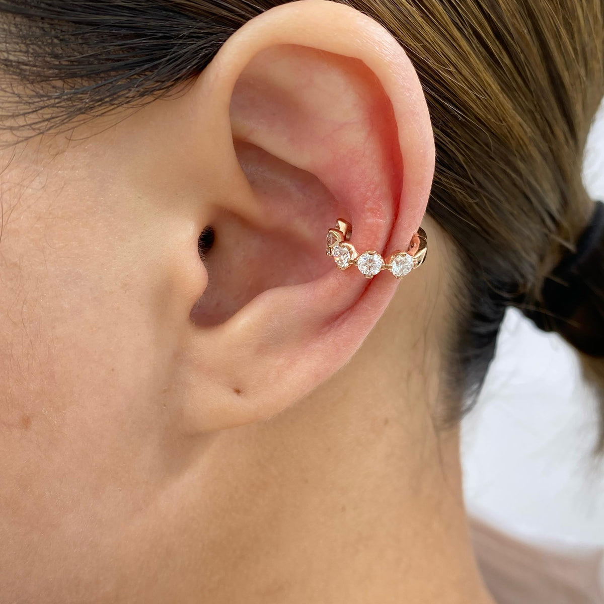 Mila 0.6 Round Lab-Grown Diamond Earr Cuff Earrings