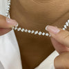 Carolina 11.7 Emerald,Marquise,Oval,Pear,Round Lab-Grown Diamond Tennis, Chain Necklace