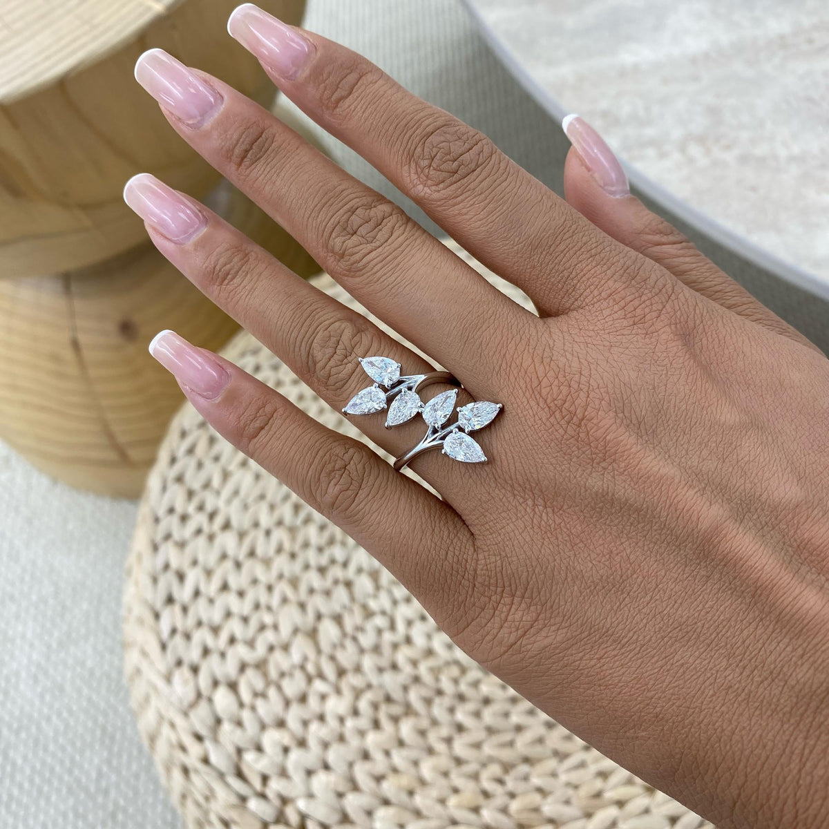 Brenda 3.2 Pear Lab-Grown Diamond Bouquet, Special Ring