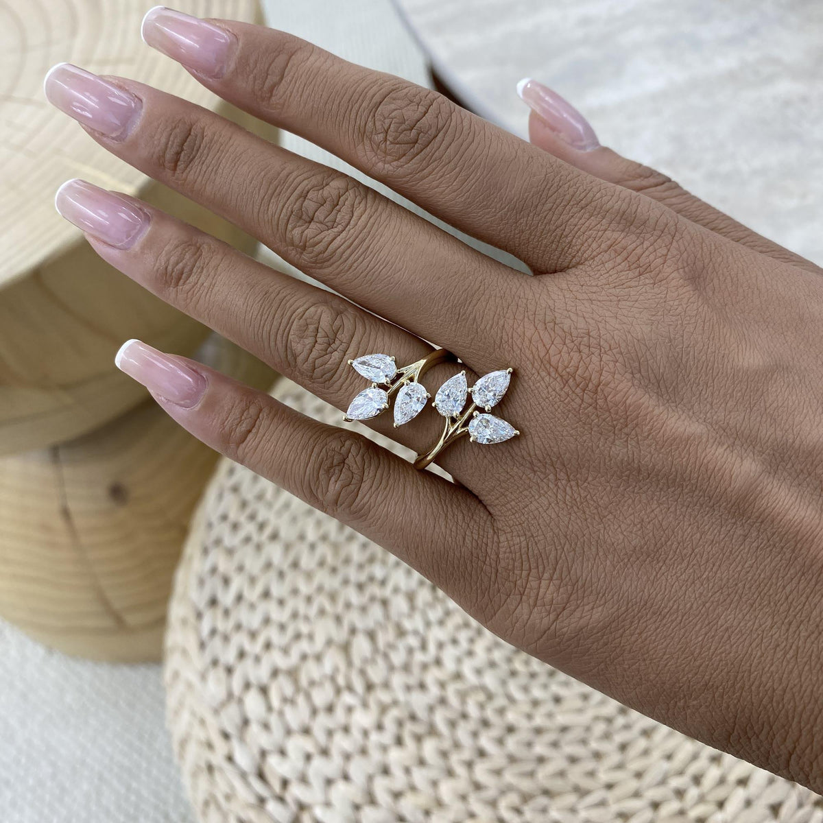 Brenda 3.3 Pear Lab-Grown Diamond Bouquet, Special Ring