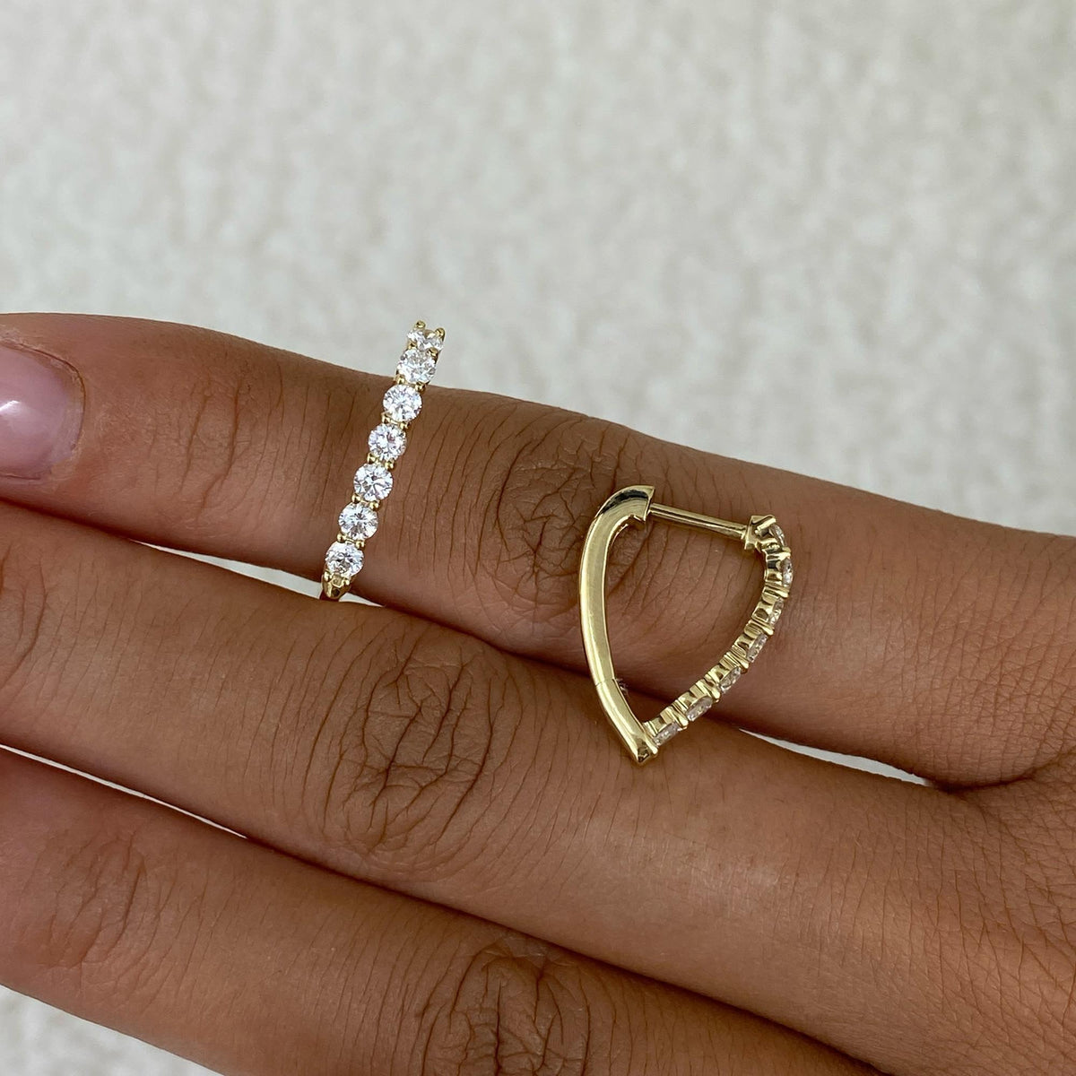 Eloise 0.7 Round Lab-Grown Diamond Hoop Earrings