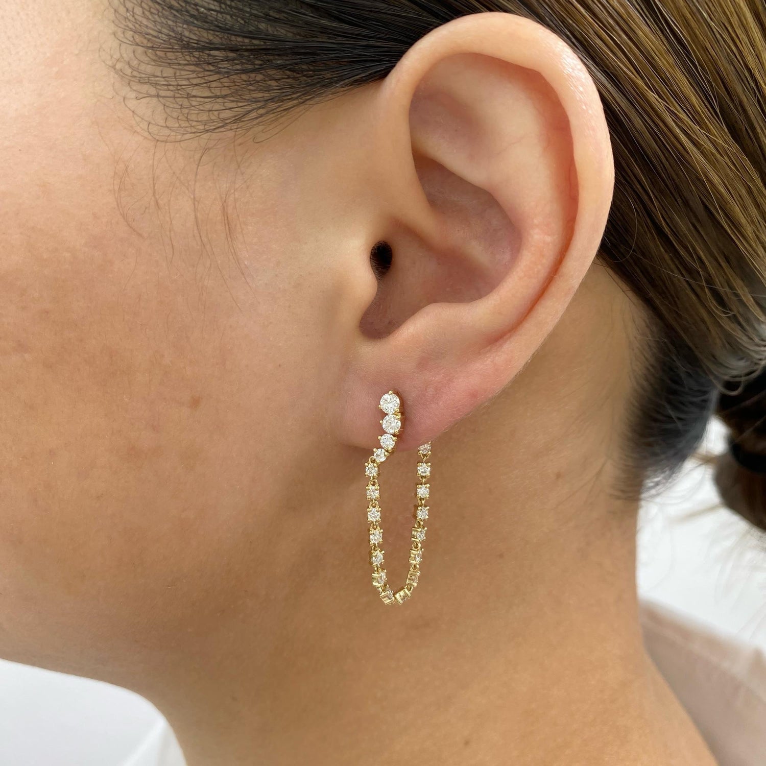 Emilia 1.2 Round Lab-Grown Diamond Special, Drop Earrings