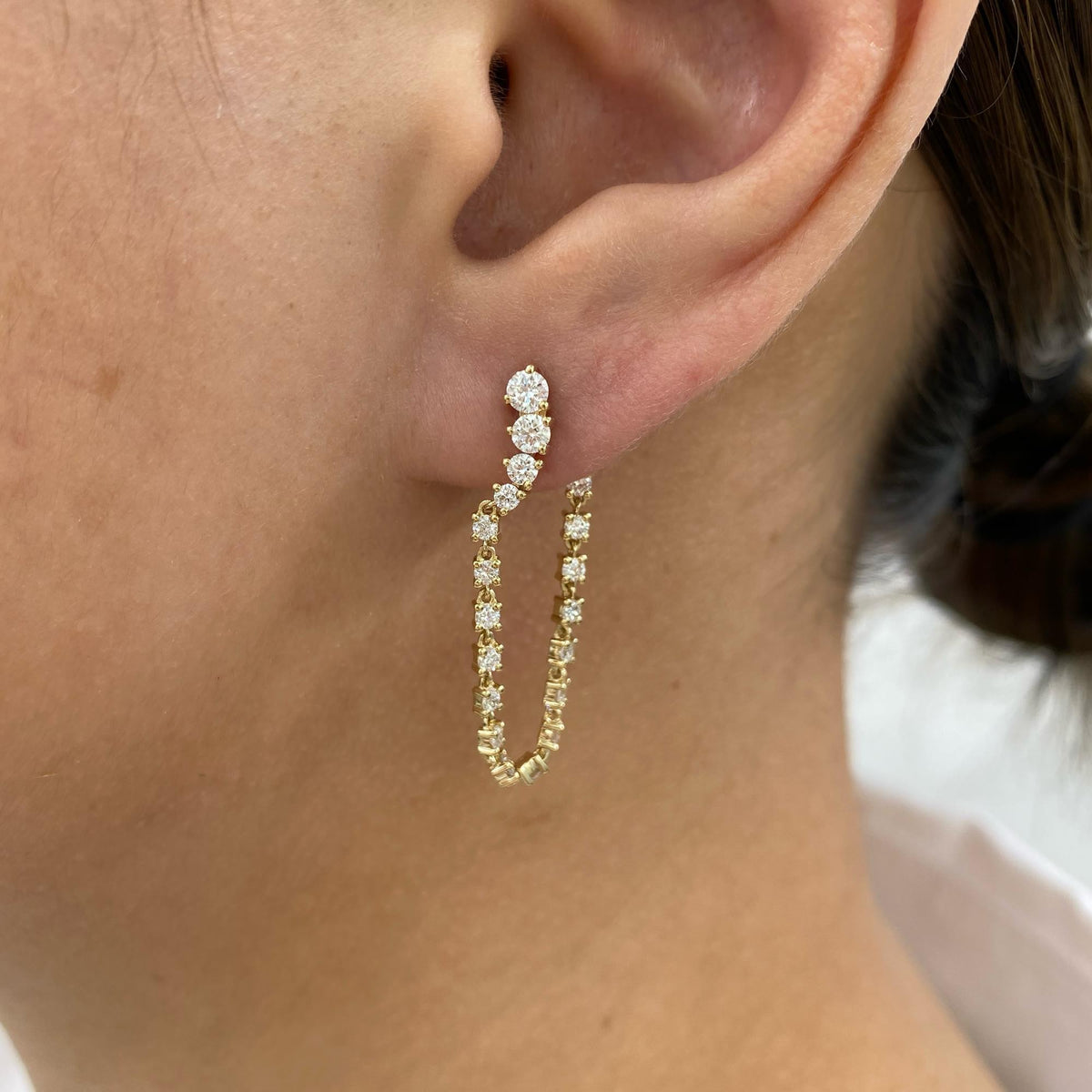 Emilia 1.2 Round Lab-Grown Diamond Special, Drop Earrings