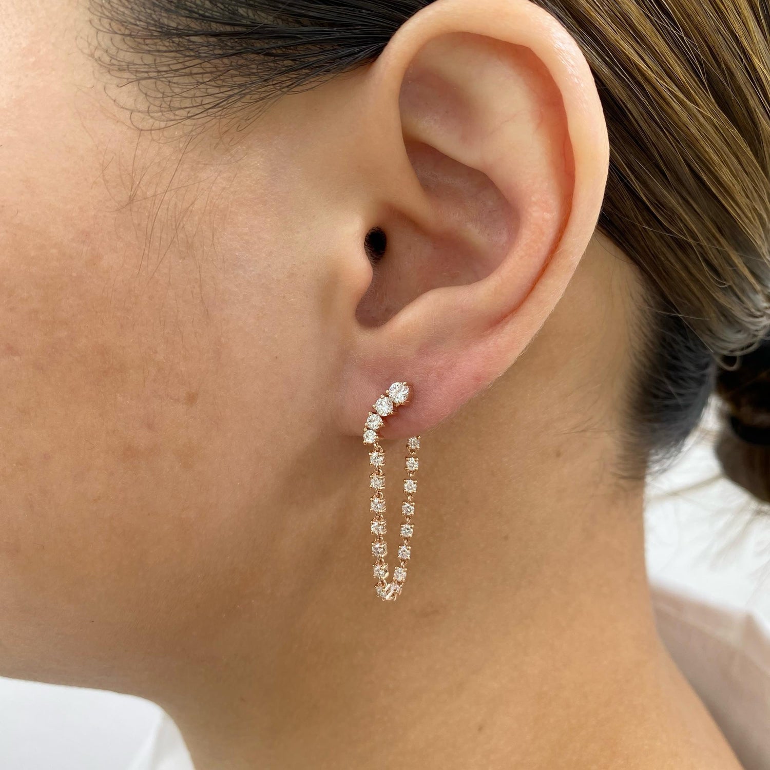 Emilia 1.2 Round Lab-Grown Diamond Special, Drop Earrings