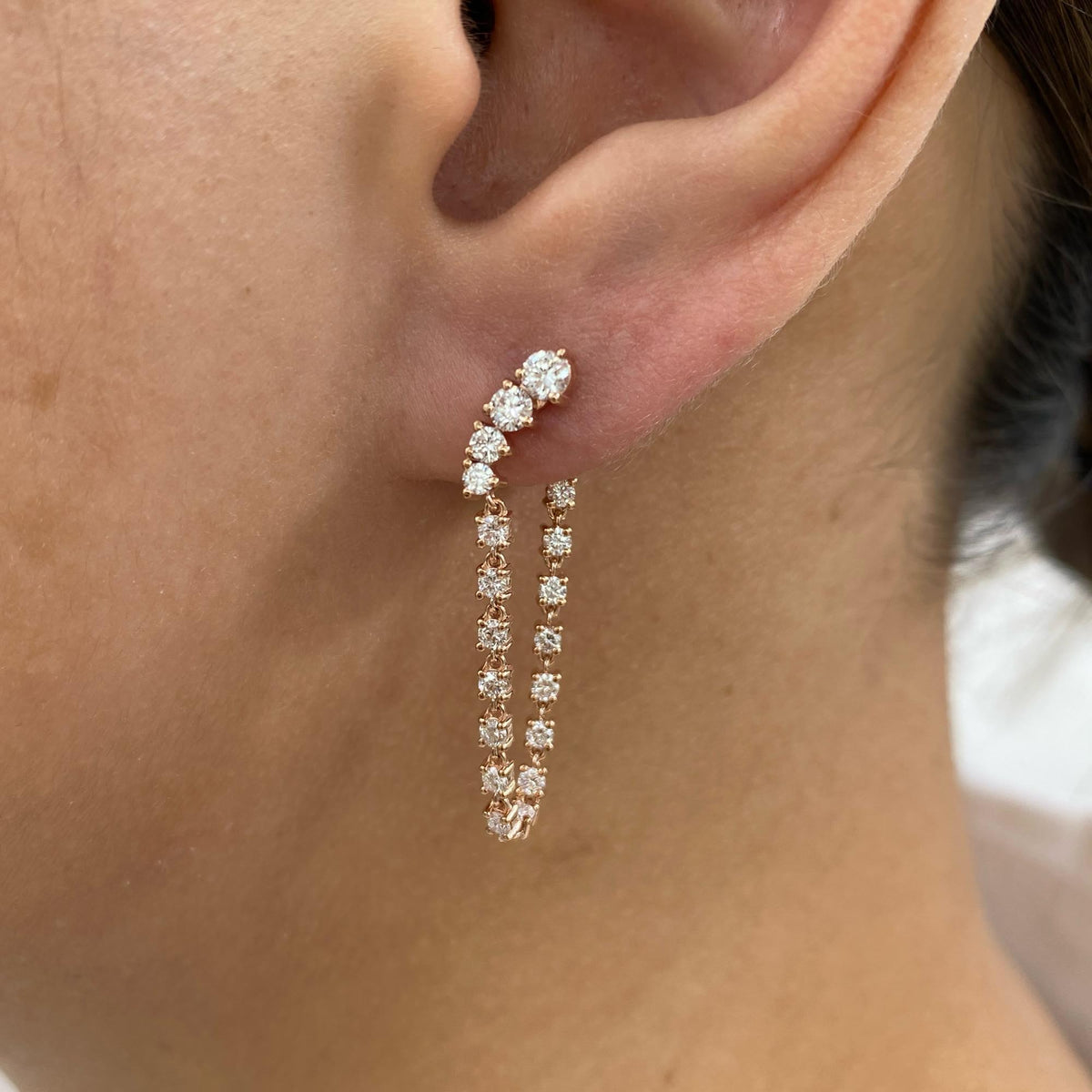 Emilia 1.2 Round Lab-Grown Diamond Special, Drop Earrings