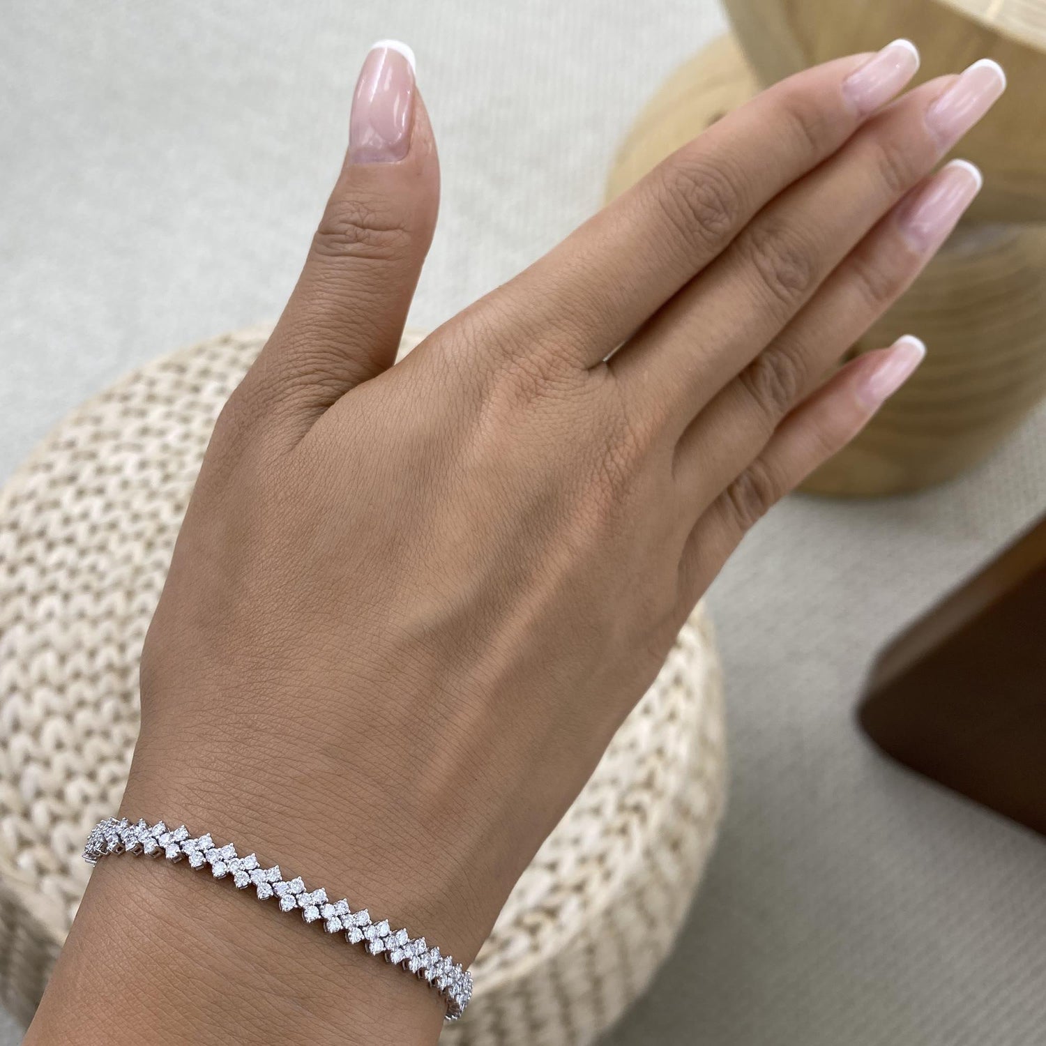 Mackenzie 3.8 Round Lab-Grown Diamond Tennis Bracelet
