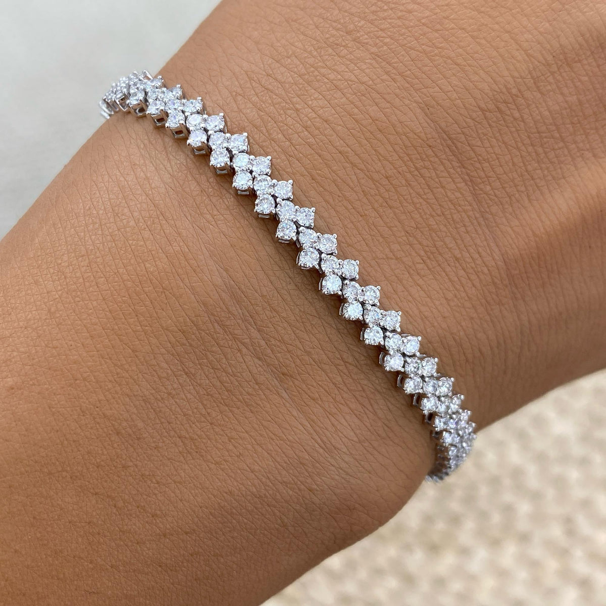 Mackenzie 3.8 Round Lab-Grown Diamond Tennis Bracelet