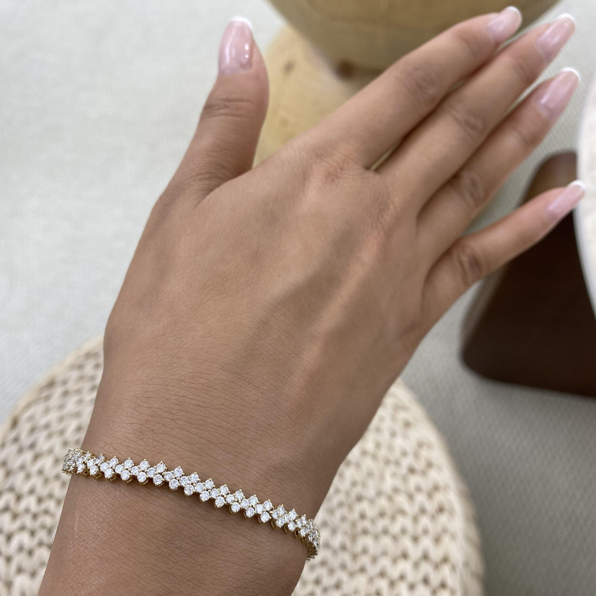 Mackenzie 3.7 Round Lab-Grown Diamond Tennis Bracelet