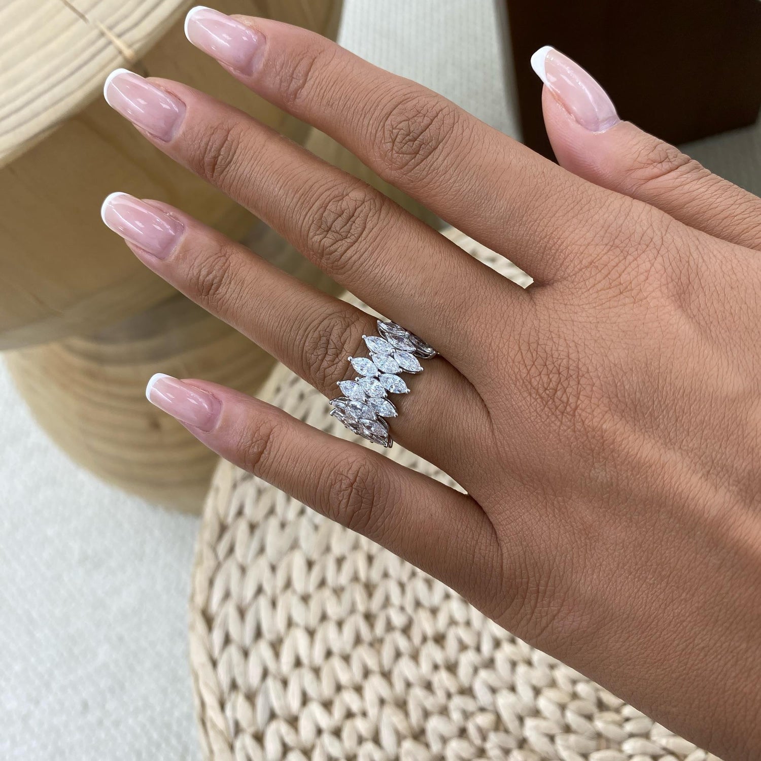 Alma 3.2 Marquise Lab-Grown Diamond Half-Eternity, Special Ring