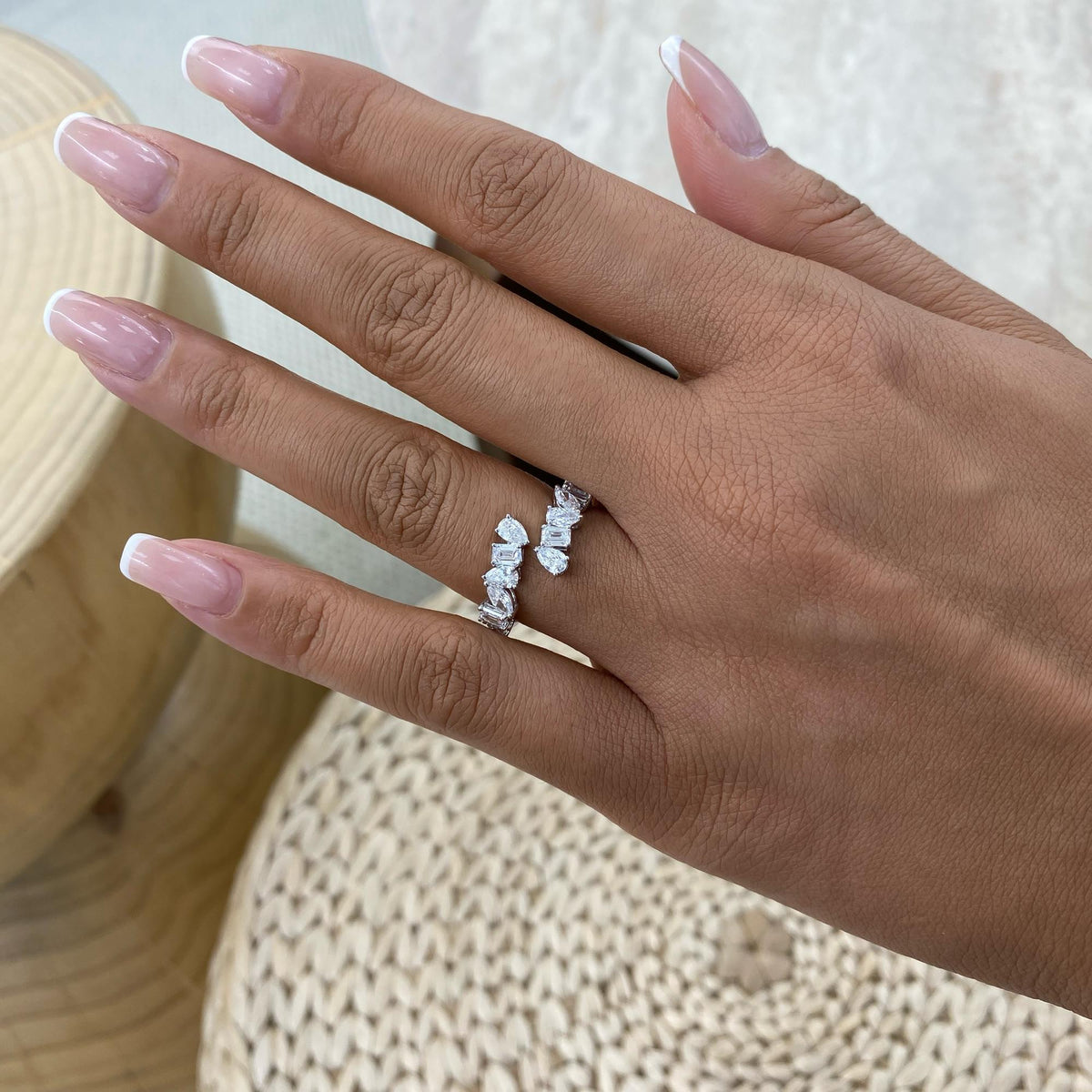 Barbara 1.5 Round,Pear,Emerald,Marquise Lab-Grown Diamond Special, Half-Eternity Ring