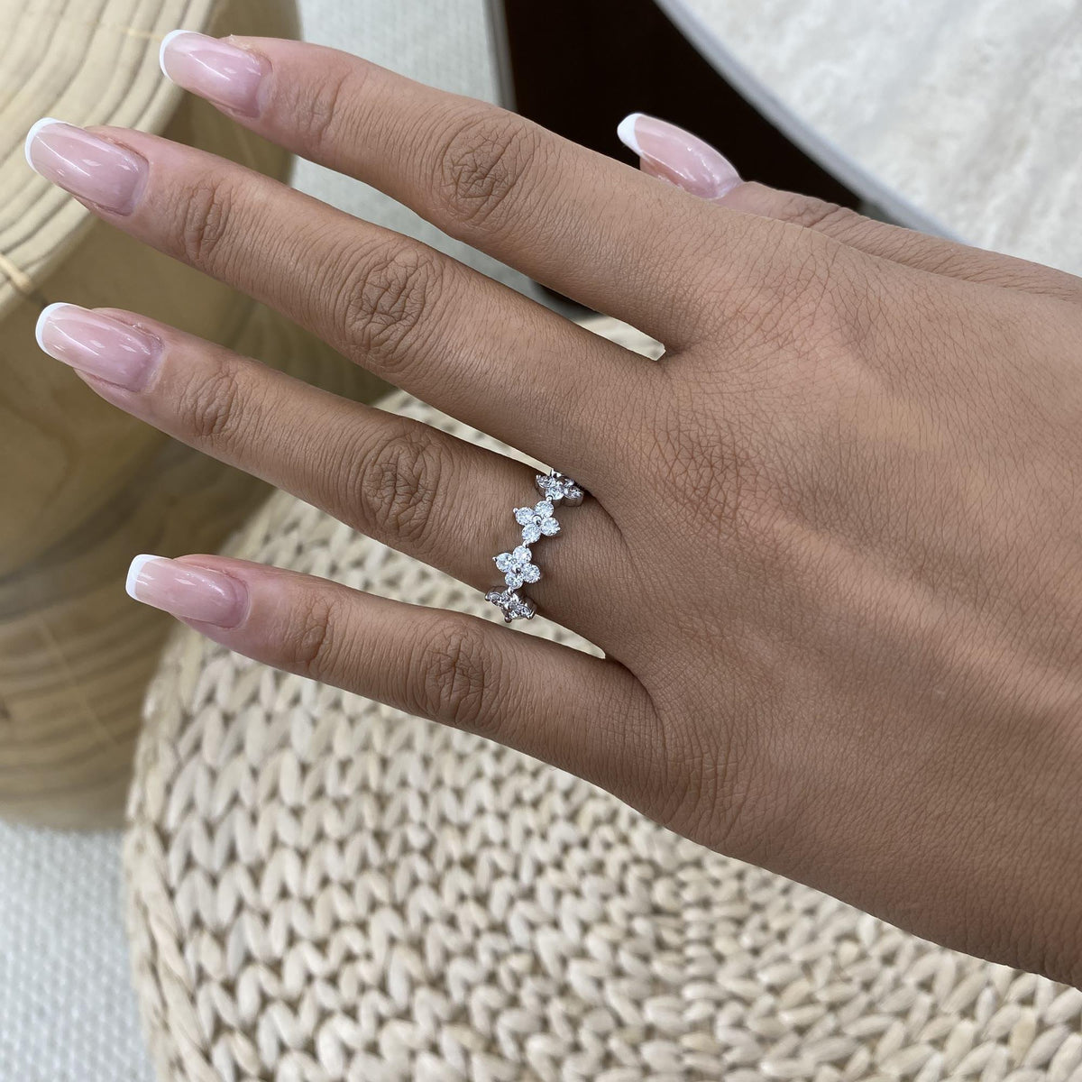 Jacqueline 1 Round Lab-Grown Diamond Half-Eternity, Special Ring