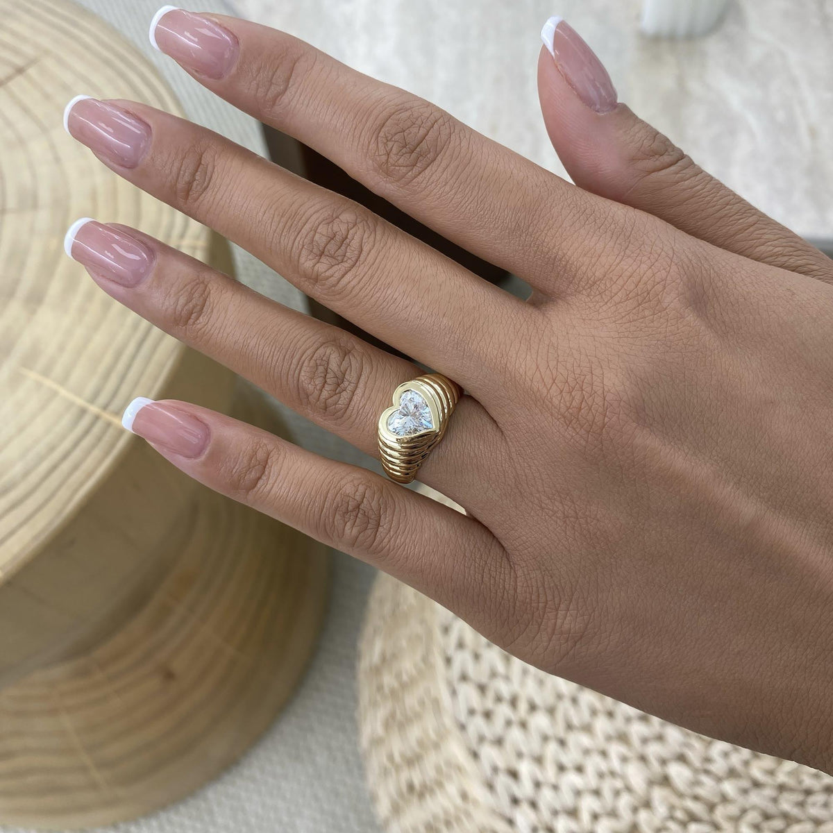 Lauren 1.5 Heart Lab-Grown Diamond Special, Bezel Ring