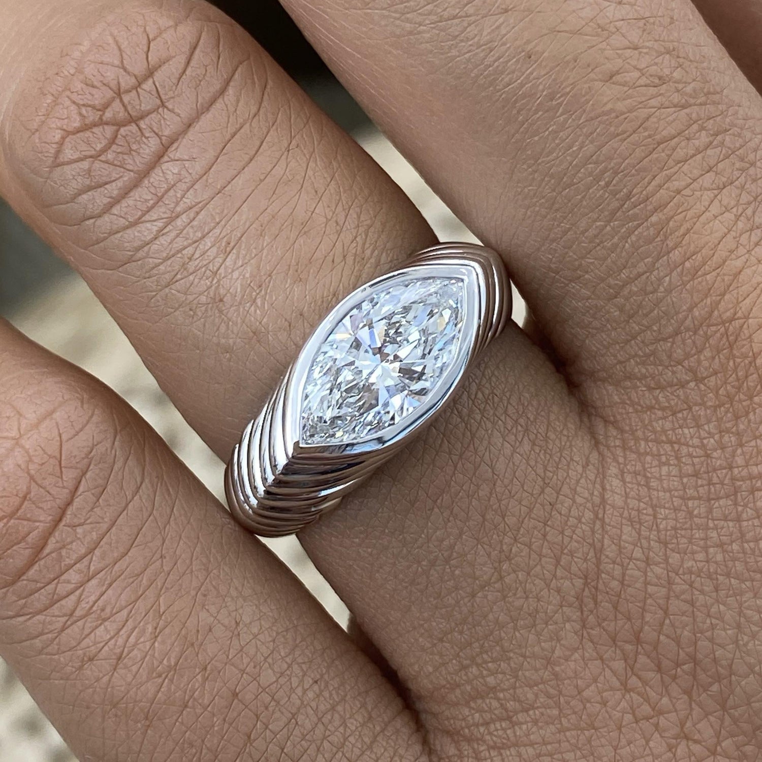 Lauren 1.5 Marquise Lab-Grown Diamond Solitaire, Special Ring