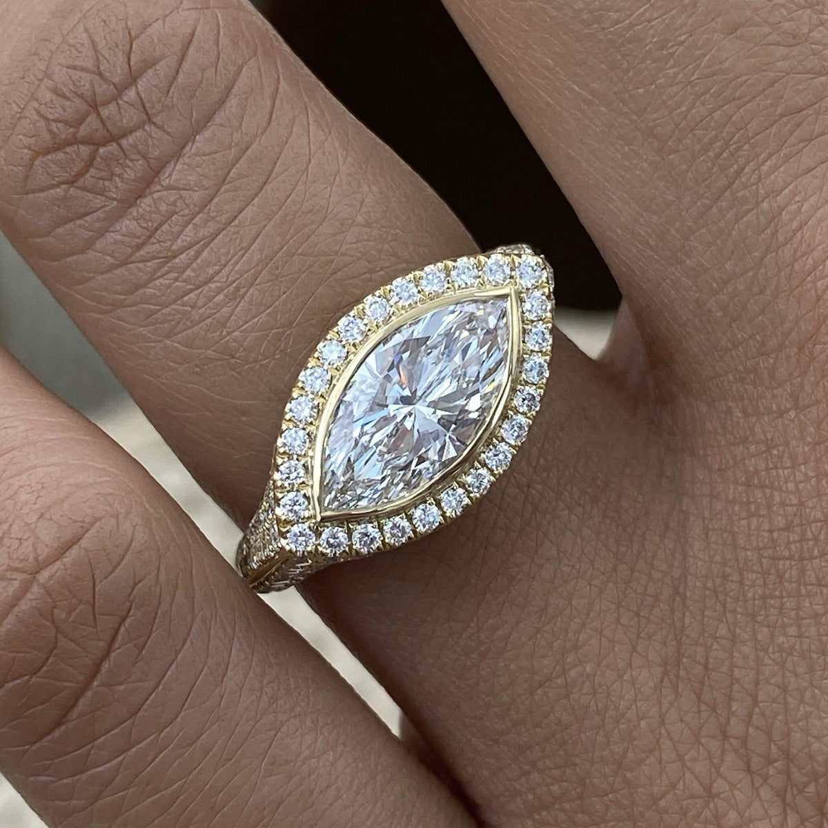 Laura 2.8 Marquise Lab-Grown Diamond Halo, Special Ring