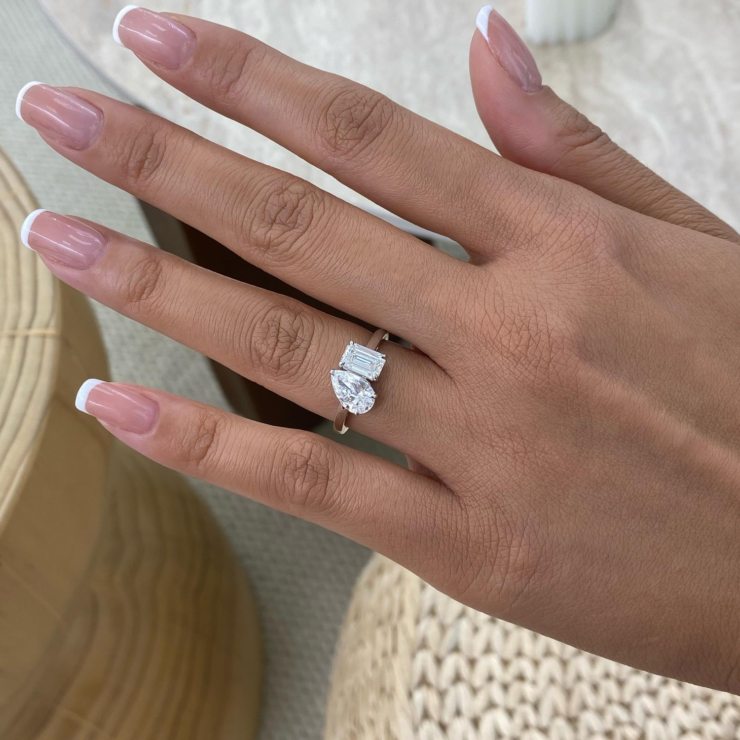 Joy 2 Pear Lab-Grown Diamond Toi  Moi, Special Ring