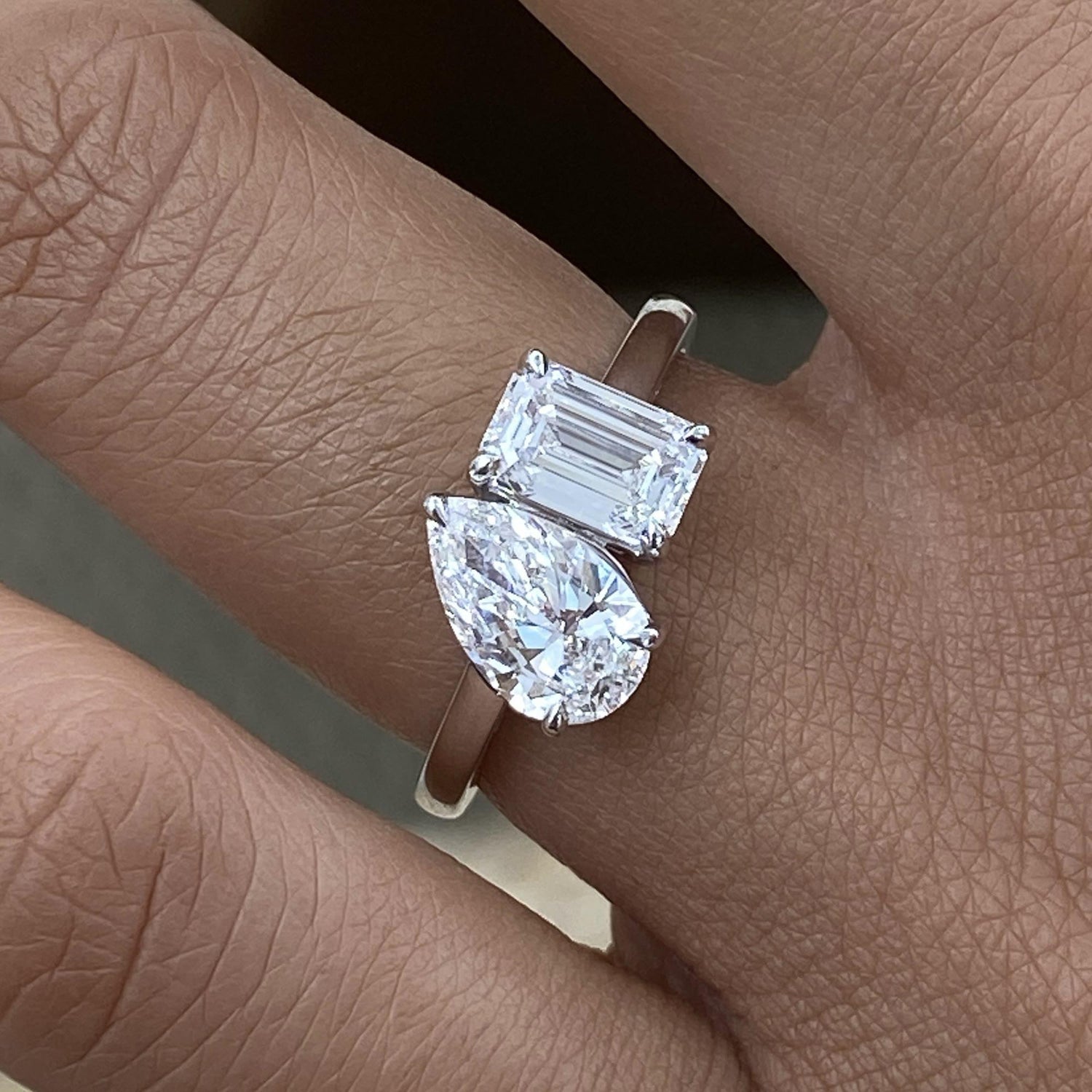Joy 2 Pear Lab-Grown Diamond Toi  Moi, Special Ring