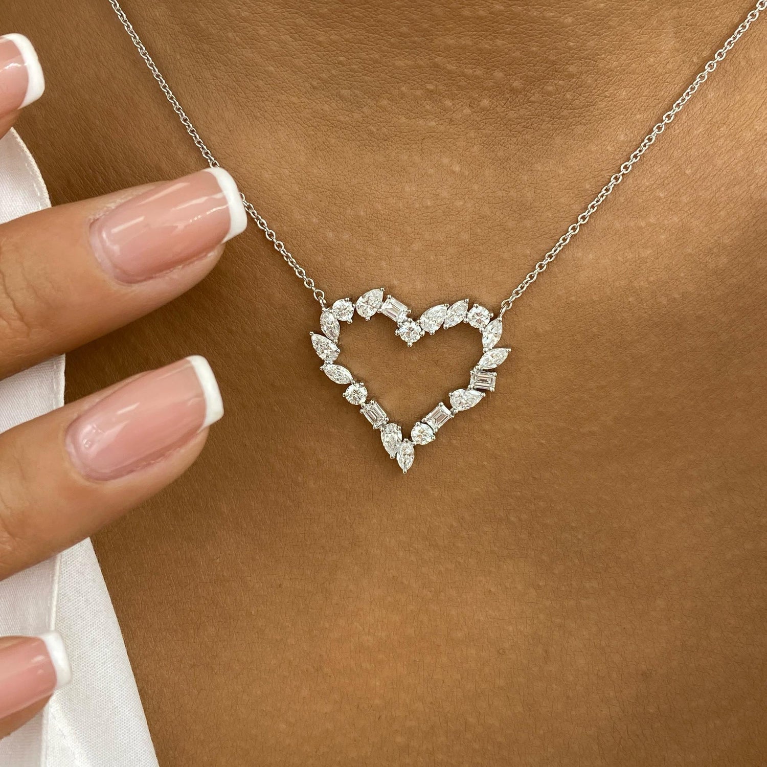 Love 1.6 Round,Emerald,Marquise,Pear Lab-Grown Diamond Chain Necklace