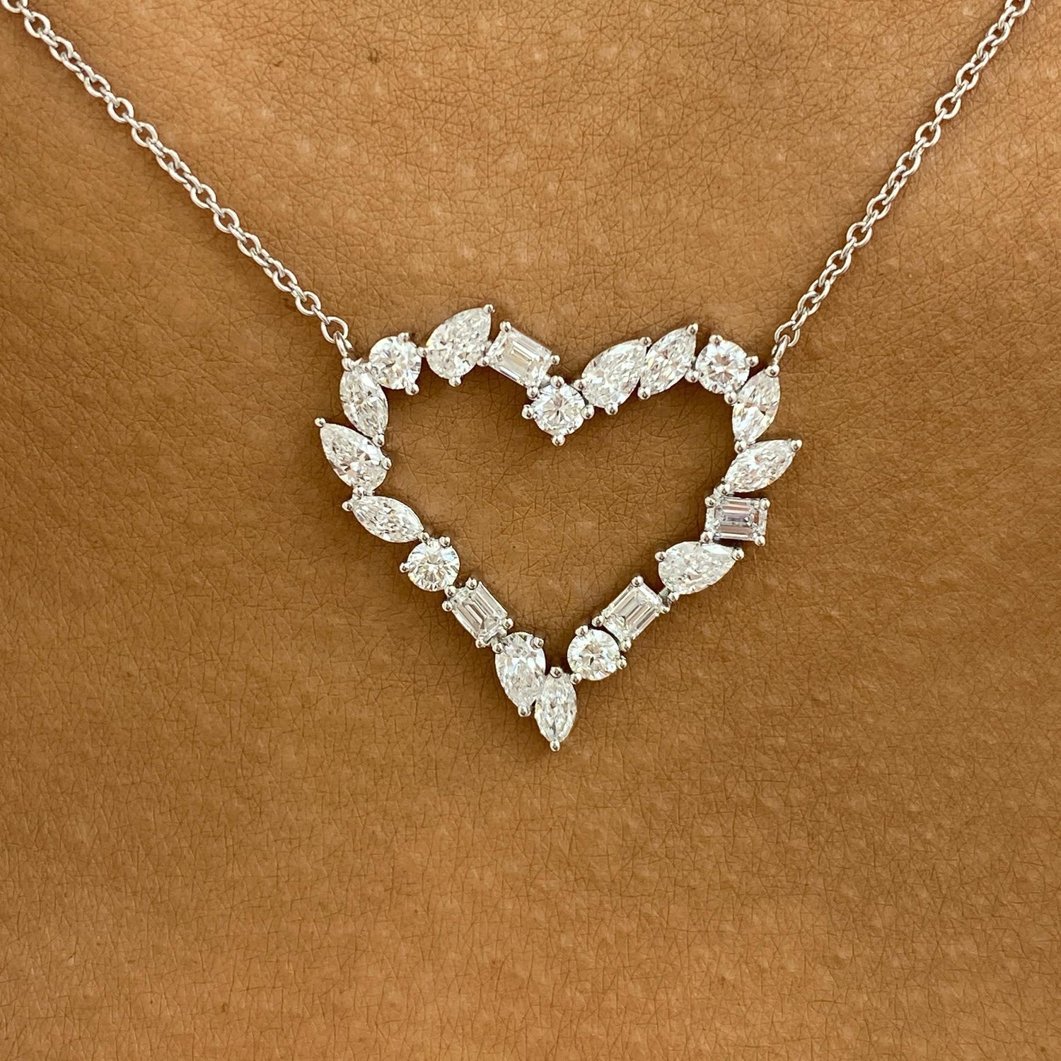 Love 1.6 Round,Emerald,Marquise,Pear Lab-Grown Diamond Chain Necklace