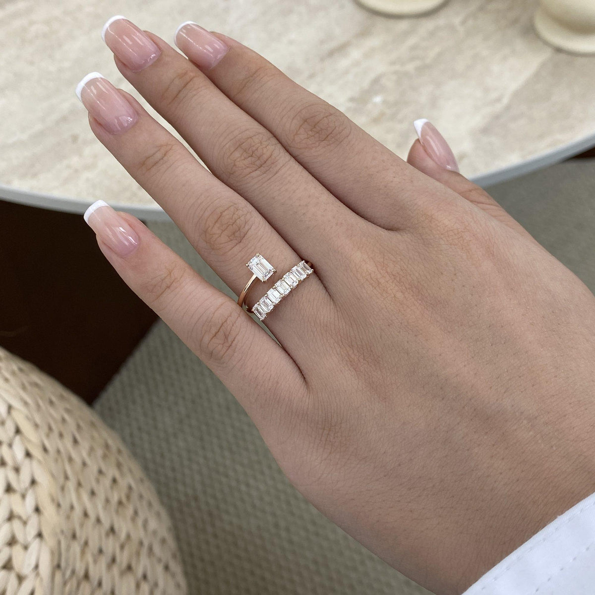 Sloane 1.3 Emerald Lab-Grown Diamond Special, Half-Eternity Ring