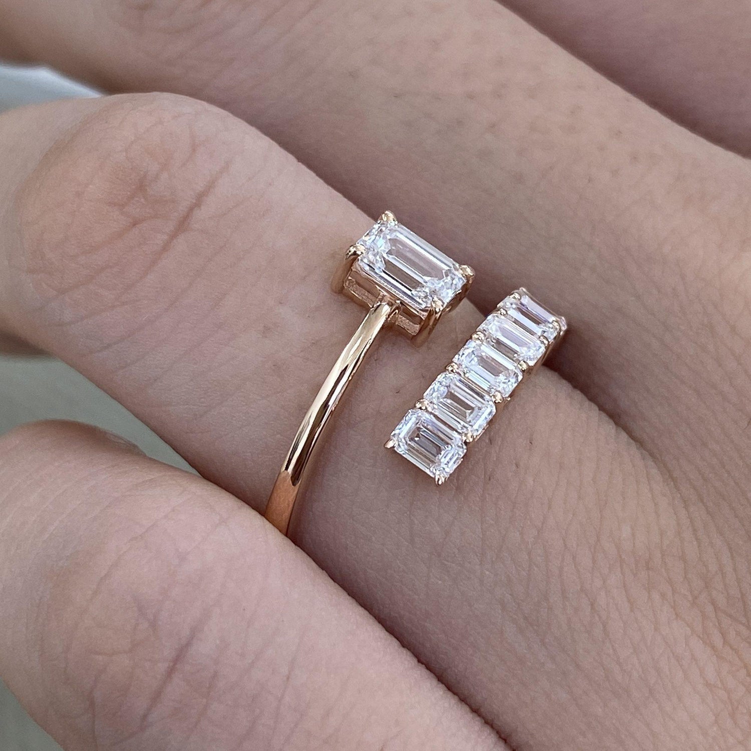 Sloane 1.3 Emerald Lab-Grown Diamond Special, Half-Eternity Ring