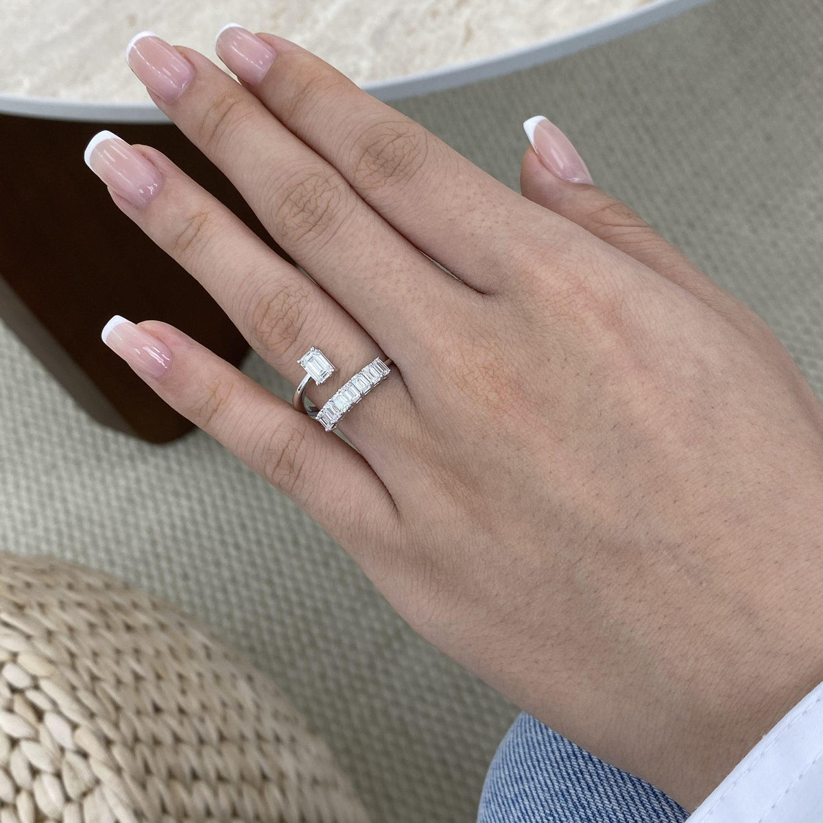 Sloane 1.3 Emerald Lab-Grown Diamond Special, Half-Eternity Ring