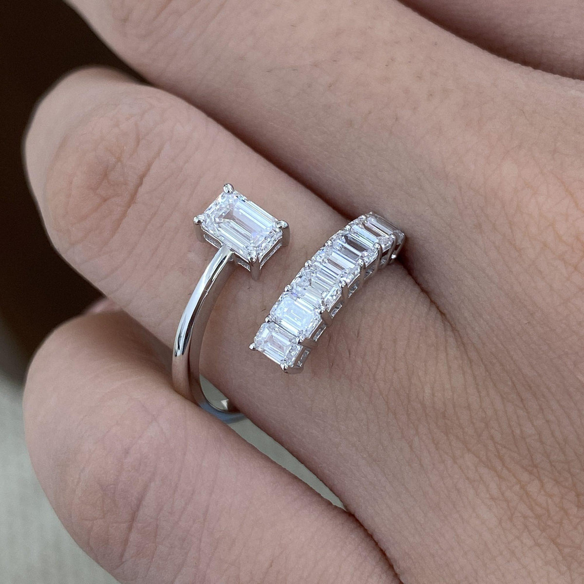 Sloane 1.3 Emerald Lab-Grown Diamond Special, Half-Eternity Ring