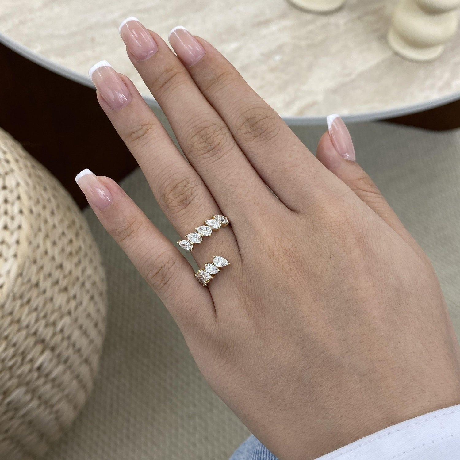 Alisa 1.8 Pear Lab-Grown Diamond Special, Half-Eternity Ring