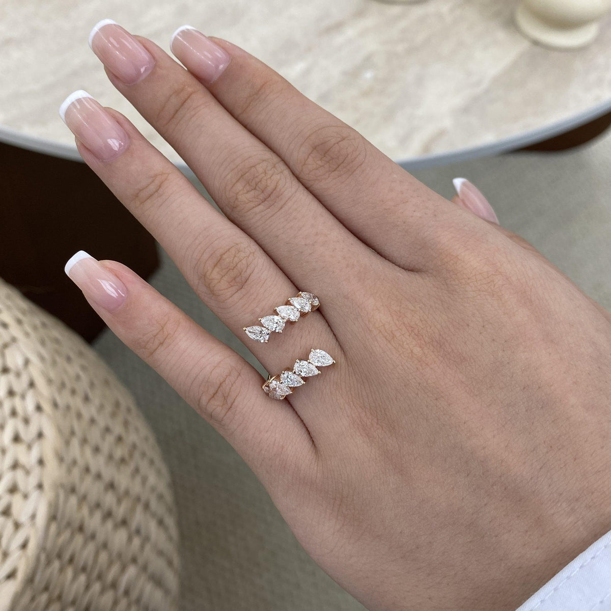 Alisa 1.7 Pear Lab-Grown Diamond Special, Half-Eternity Ring