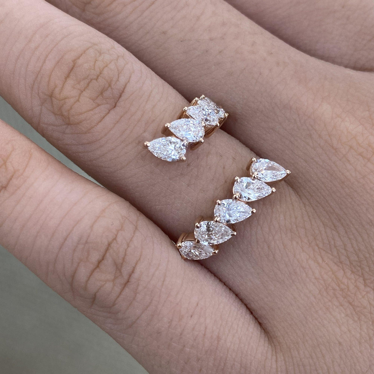 Alisa 1.7 Pear Lab-Grown Diamond Special, Half-Eternity Ring