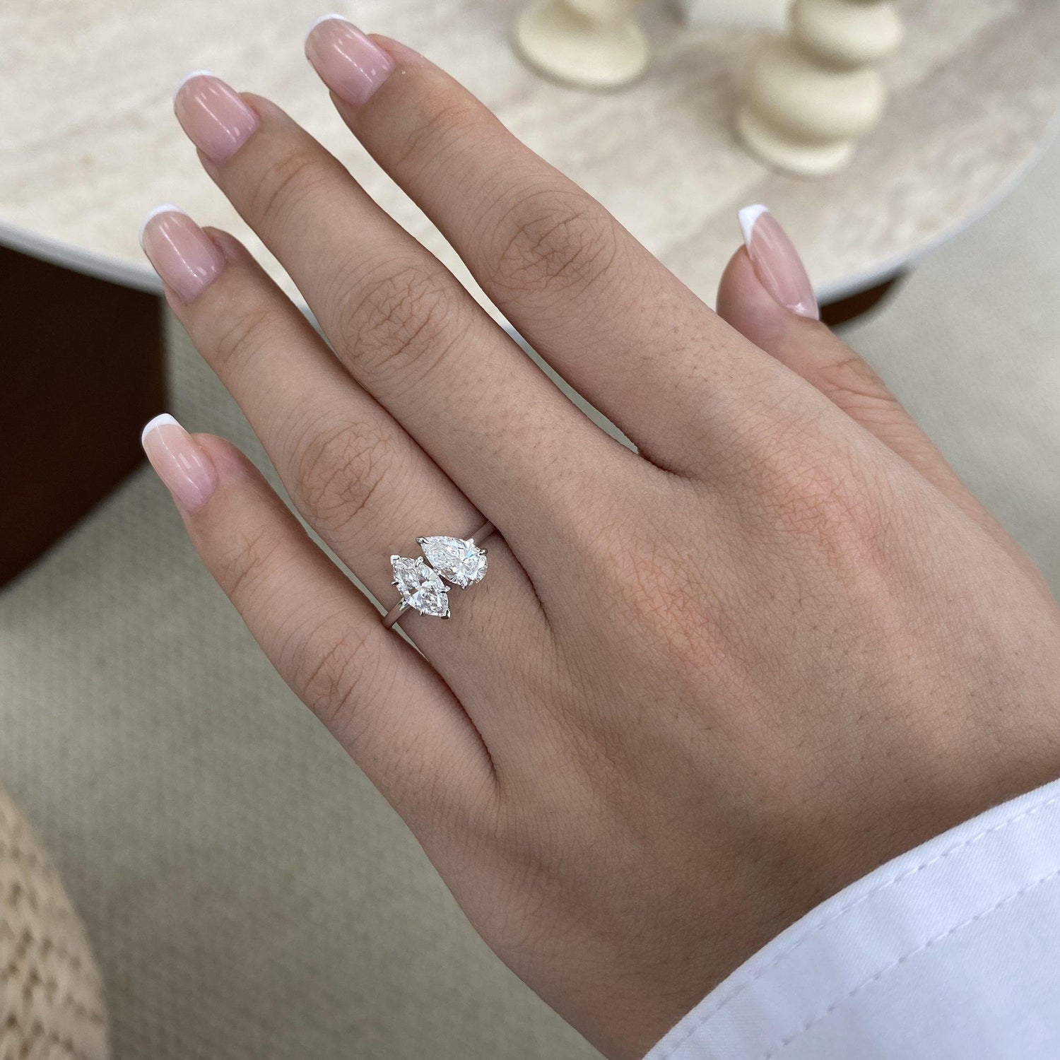 Joy 1.3 Pear Lab-Grown Diamond Toi  Moi, Special Ring