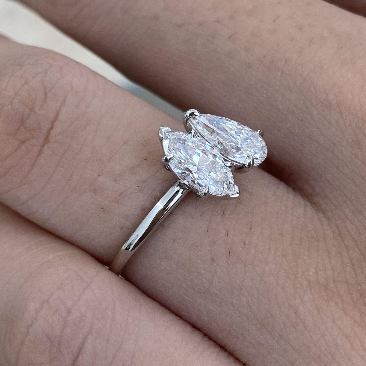 Joy 1.3 Pear Lab-Grown Diamond Toi  Moi, Special Ring