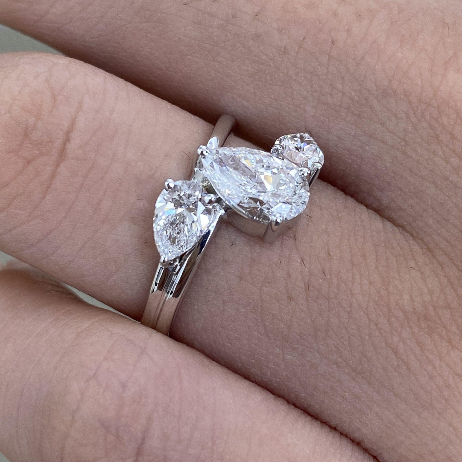 Sophie 1.6 Pear Lab-Grown Diamond Three Stone, Special Ring