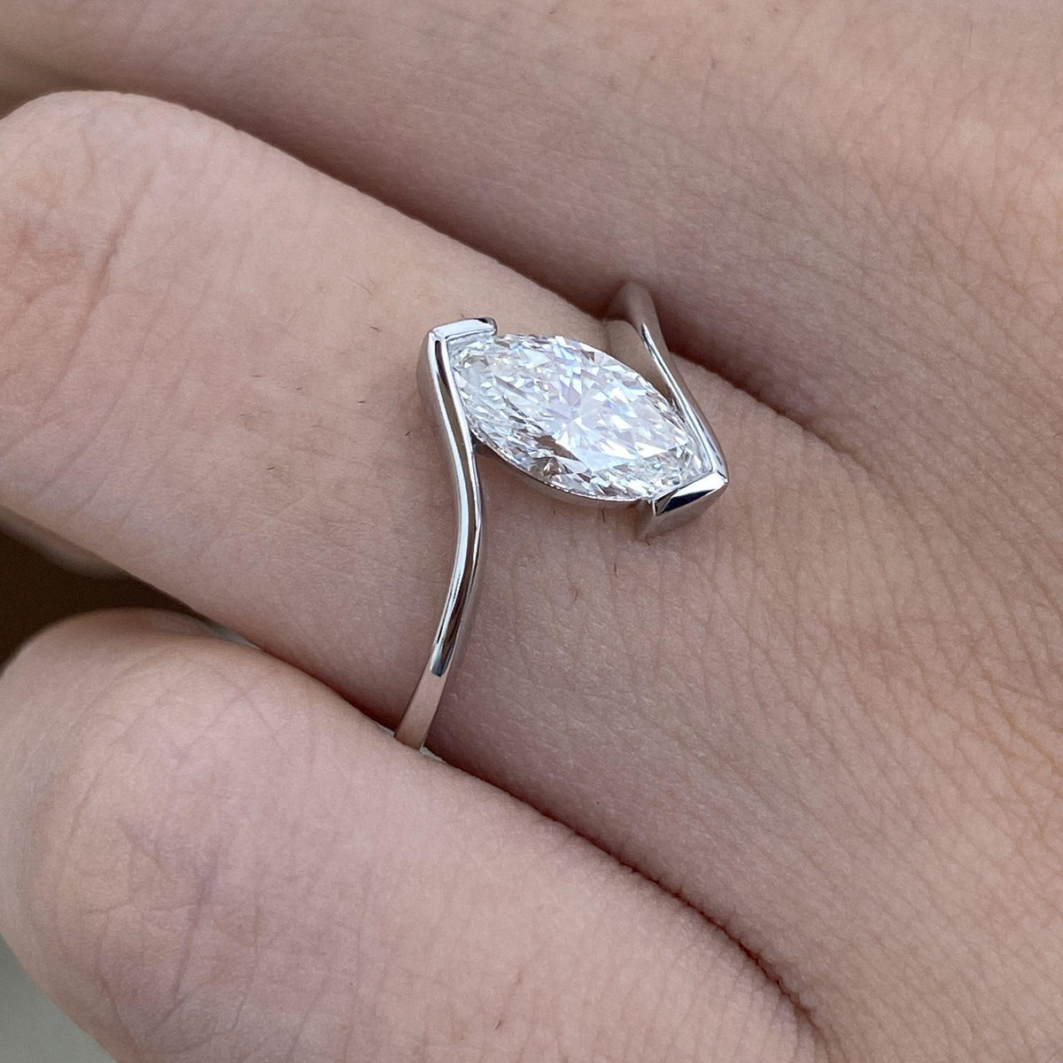 Vera 0.9 Marquise Lab-Grown Diamond Solitaire, Special Ring