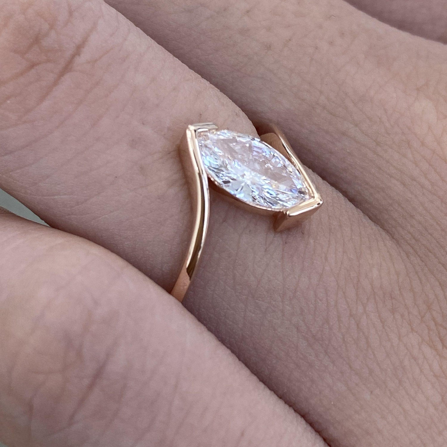 Vera 0.9 Marquise Lab-Grown Diamond Solitaire, Special Ring