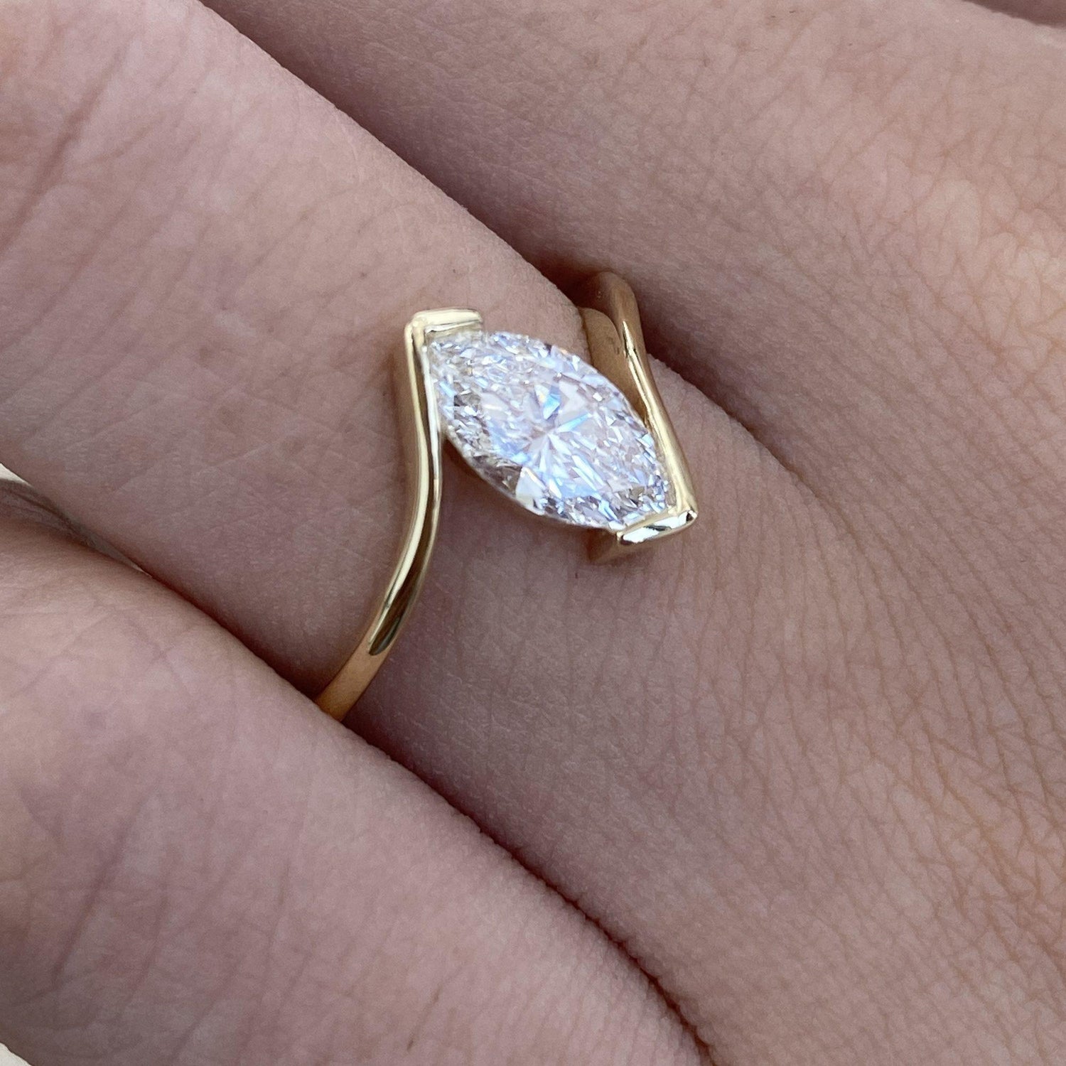 Vera 0.9 Marquise Lab-Grown Diamond Solitaire, Special Ring