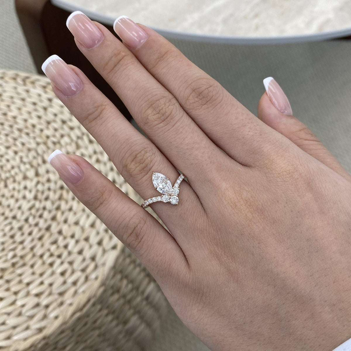 Vivian 1.5 Marquise Lab-Grown Diamond Contoured, Special Ring