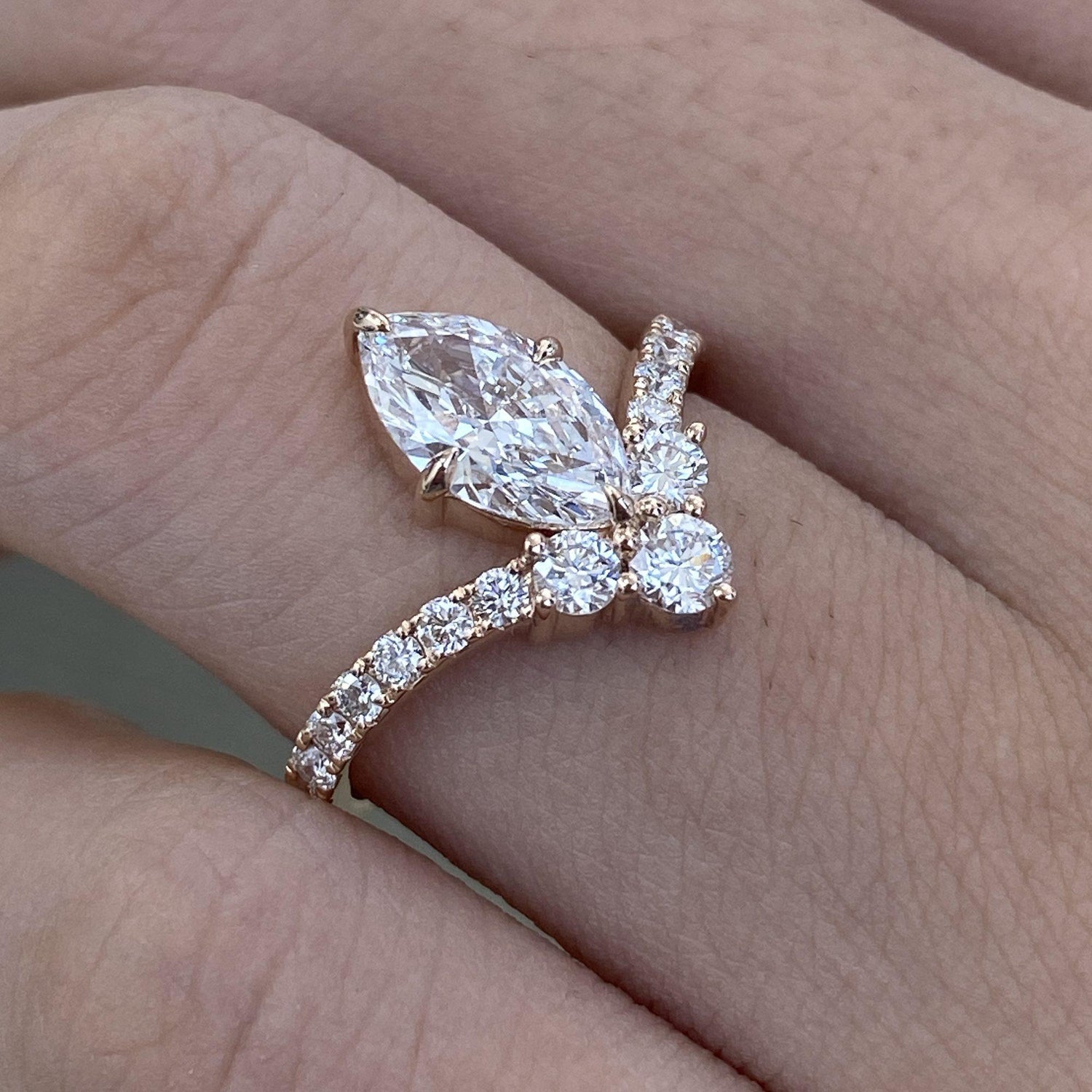 Vivian 1.5 Marquise Lab-Grown Diamond Contoured, Special Ring