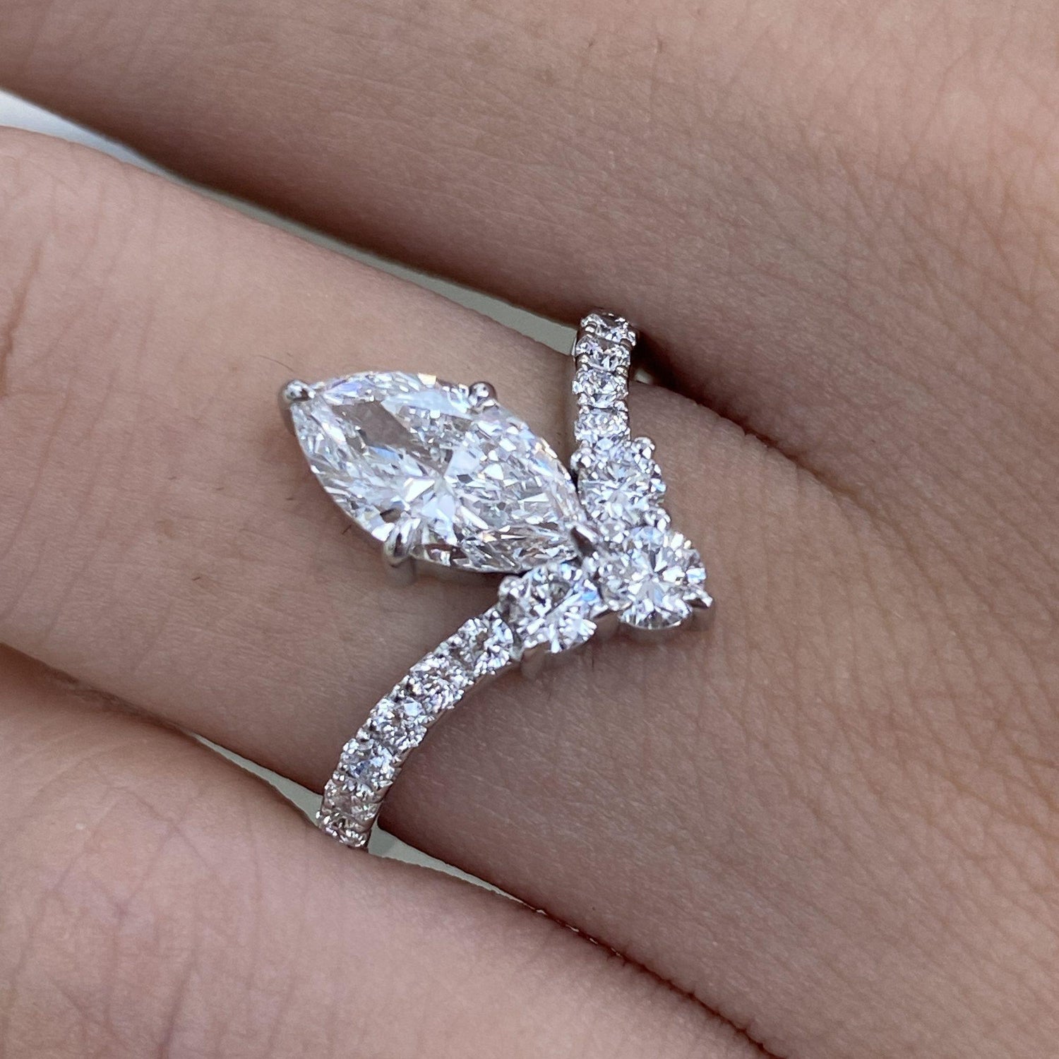 Vivian 1.5 Marquise Lab-Grown Diamond Contoured, Special Ring