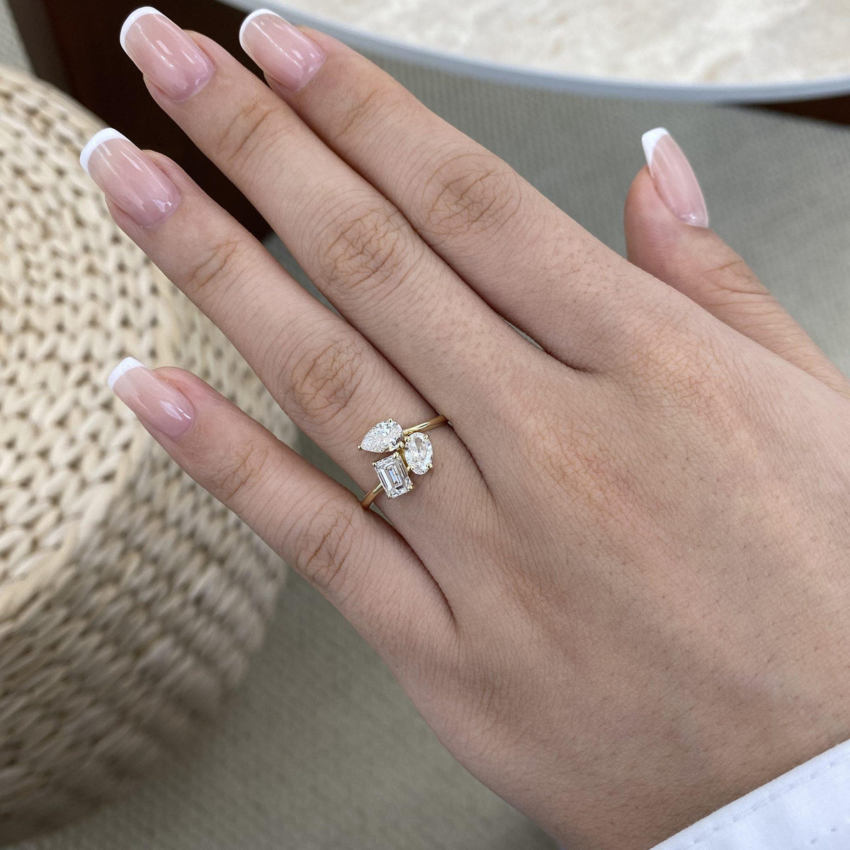 Trinity 1.4 Emerald Lab-Grown Diamond Three Stone, Special Ring