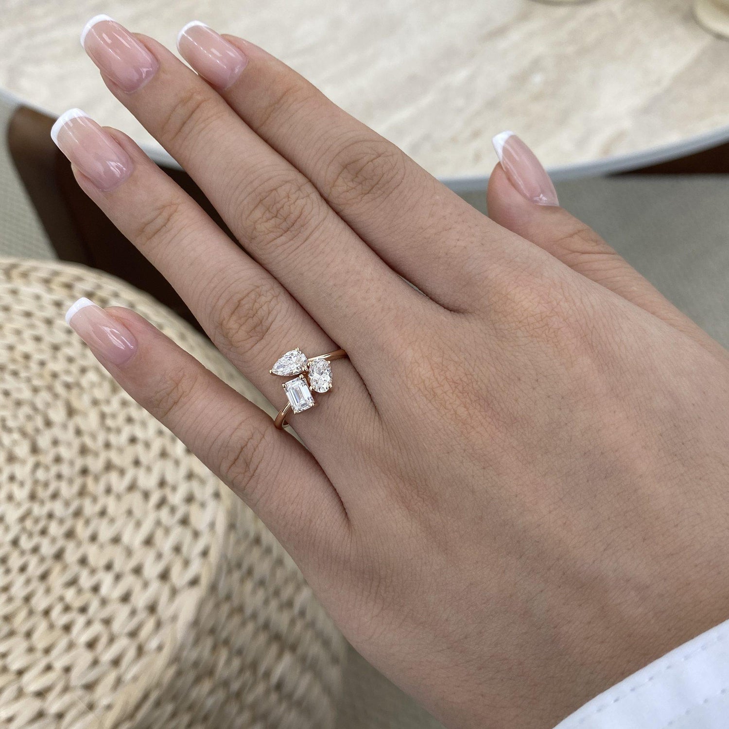 Trinity 1.3 Emerald Lab-Grown Diamond Three Stone, Special Ring