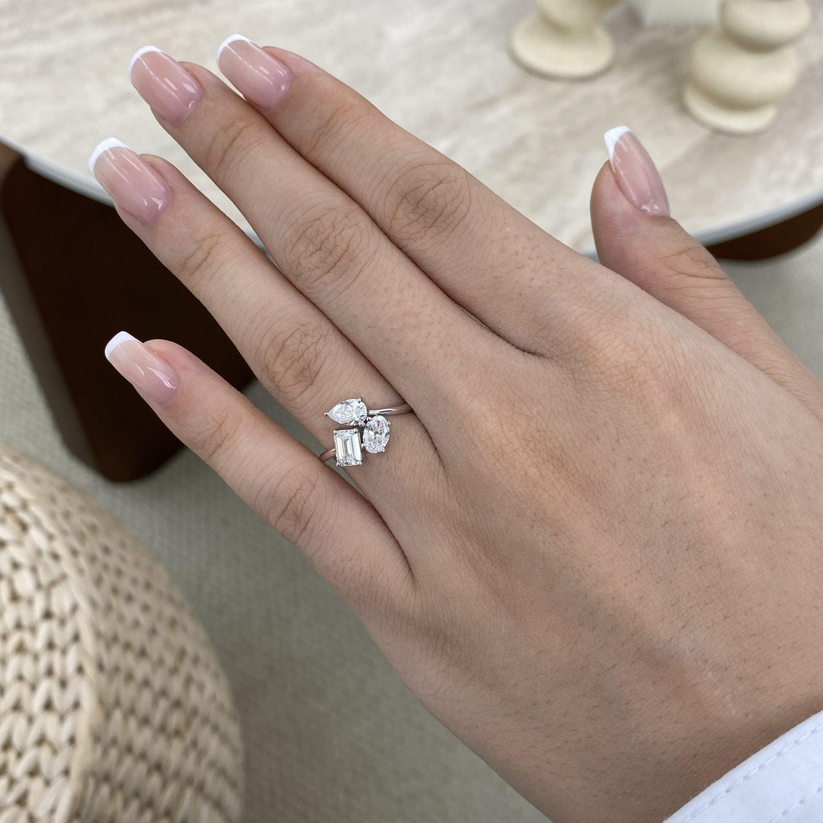 Trinity 1.3 Emerald Lab-Grown Diamond Three Stone, Special Ring