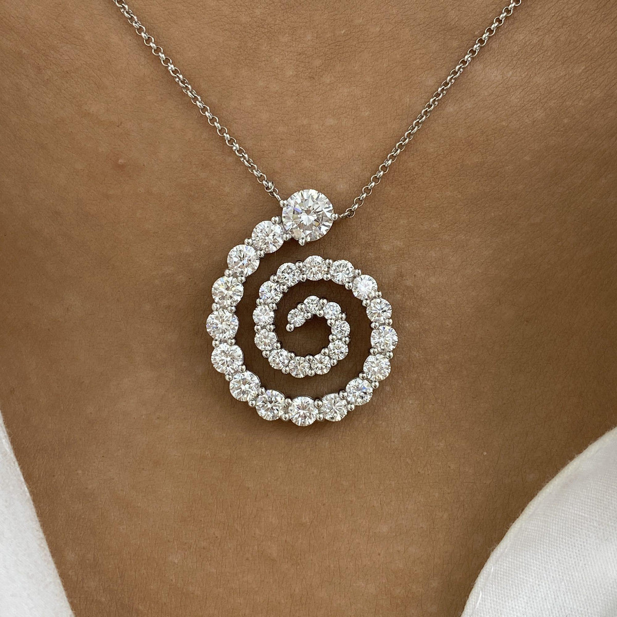 Helen 2.7 Round Lab-Grown Diamond Chain, Special Necklace