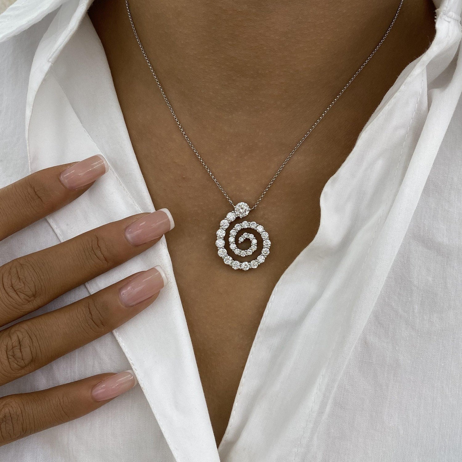 Helen 2.7 Round Lab-Grown Diamond Chain, Special Necklace