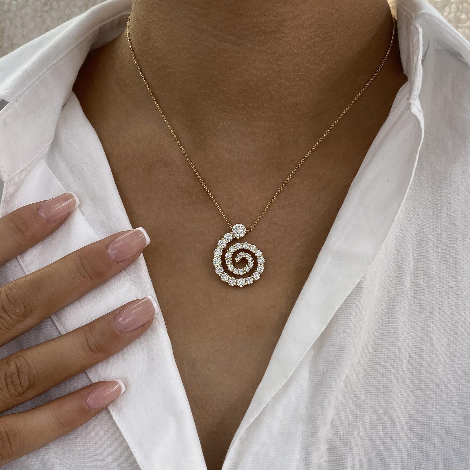 Helen 2.8 Round Lab-Grown Diamond Special, Chain Necklace