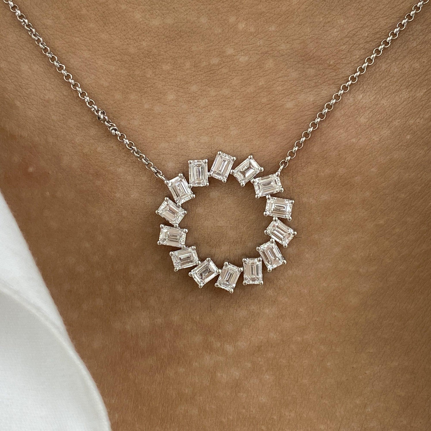 Gemma 1.5 Emerald Lab-Grown Diamond Chain, Special Necklace